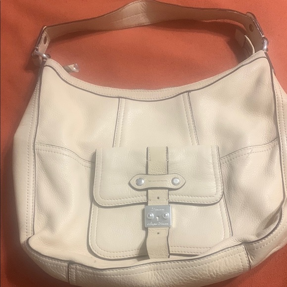 Ralph Lauren Cream Tan Leather Shoulder bag / multiple compartments - Picture 1 of 9
